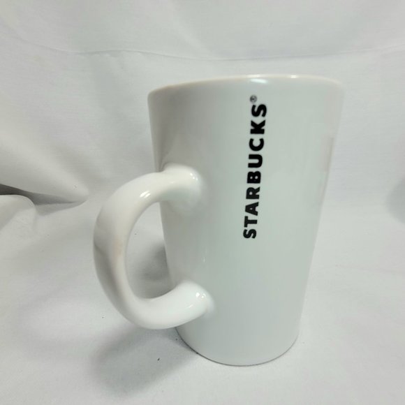 Starbuck 2011 Tall White Coffee Mugs 10.6 oz   Set of 2 - Picture 5 of 9